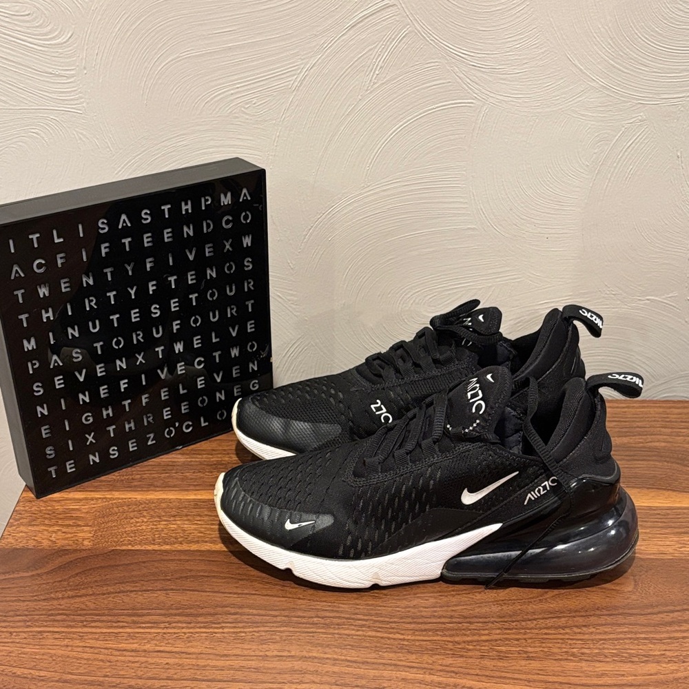 Nike Black White Air Max 270 React Sneakers